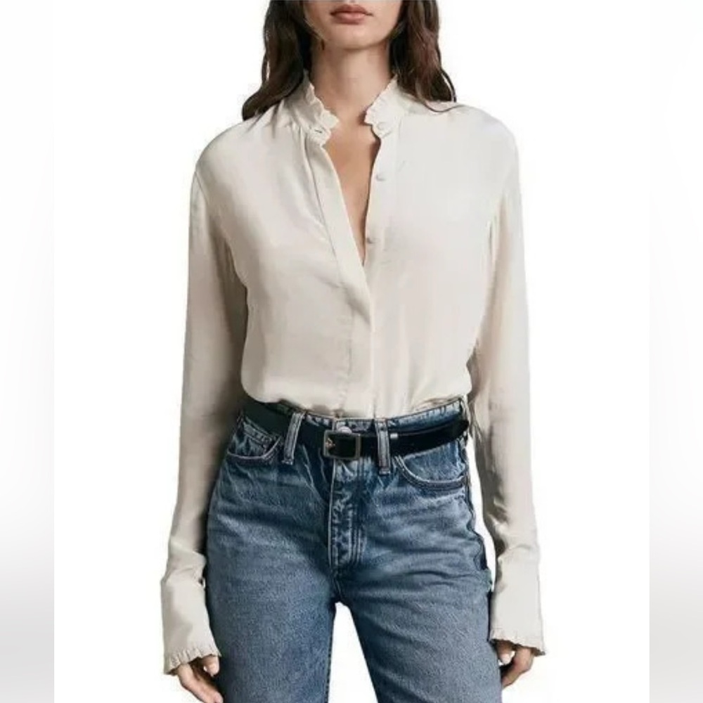 Rag & Bone Tan Long Sleeve Button Down Shirt